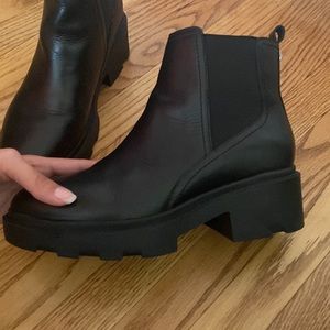 Marc Fisher Black Combat Boots